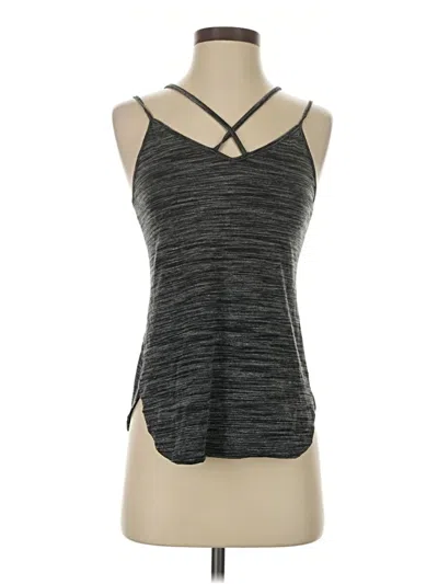 Pre-owned Poof Tank Top Gray Halter Neckline Tops