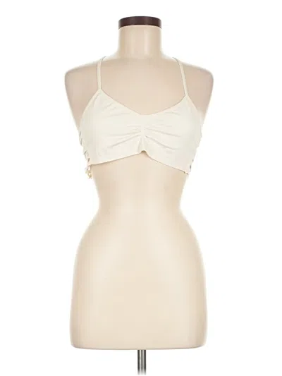 Pre-owned Poof Tank Top Ivory Halter Neckline Tops