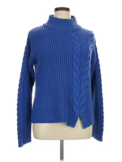 Pre-owned Poof Turtleneck Sweater In Blue