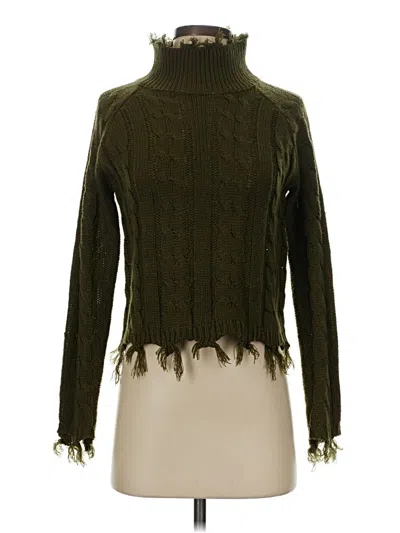 Pre-owned Poof Turtleneck Sweater In Green