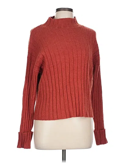 Pre-owned Poof Turtleneck Sweater In Red