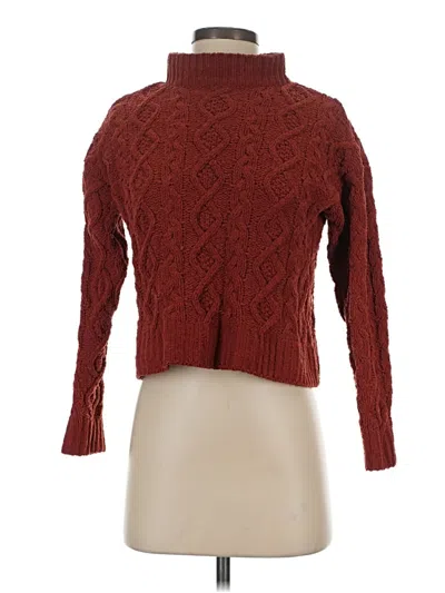 Pre-owned Poof Turtleneck Sweater In Red