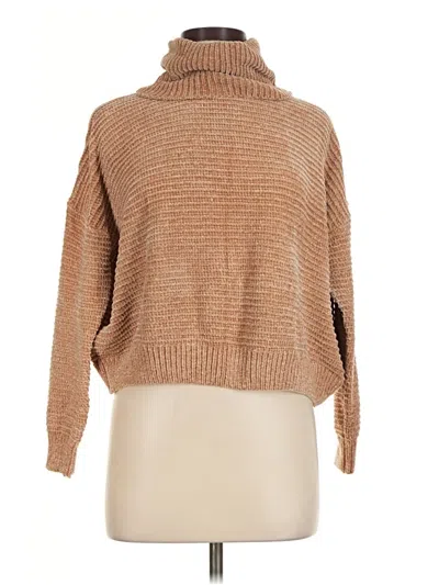 Pre-owned Poof Turtleneck Sweater In Tan