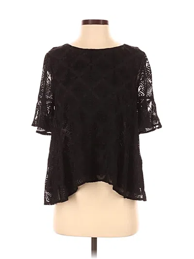 Pre-owned Pookie & Sebastian 3/4 Sleeve Blouse In Black