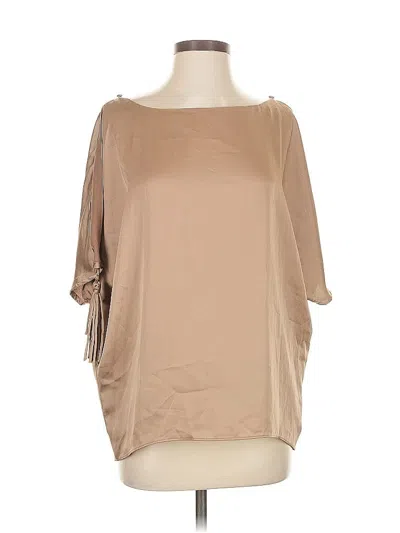 Pre-owned Pookie & Sebastian 3/4 Sleeve Blouse In Brown