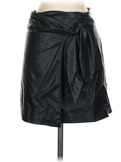 Pre-owned Pookie & Sebastian Faux Leather Skirt In Black