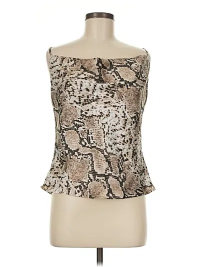 Pre-owned Pookie & Sebastian Sleeveless Blouse In Tan