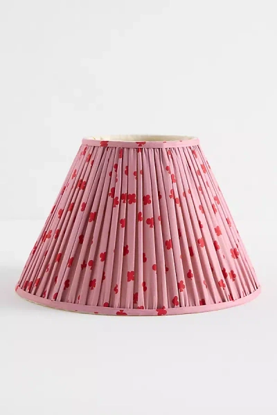 Pooky Empire Shirred Fabric Lamp Shade In Pink