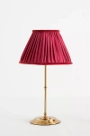 Pooky Reed Cordless Portable Metal Ruched Shade Table Lamp