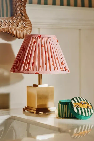 Pooky The Walter Cordless Rechargeable Metal Ruched Shade Table Lamp In Multi