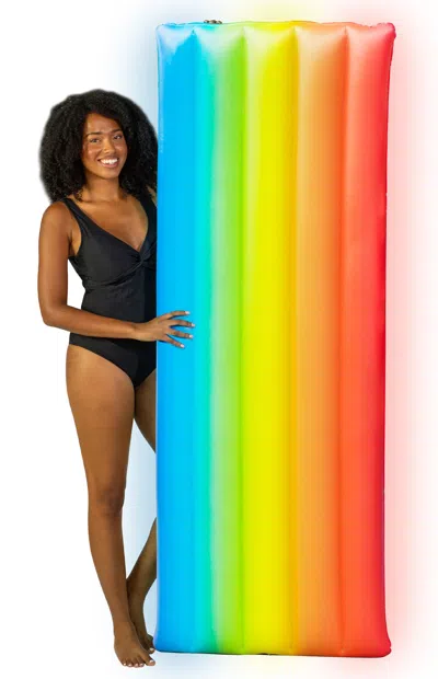 Pool Candy Classic Rainbow Illuminated Led Deluxe Pool Raft In Multi