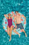 Pool Candy Inflatable Grapefruit Island Pool Float In Blue
