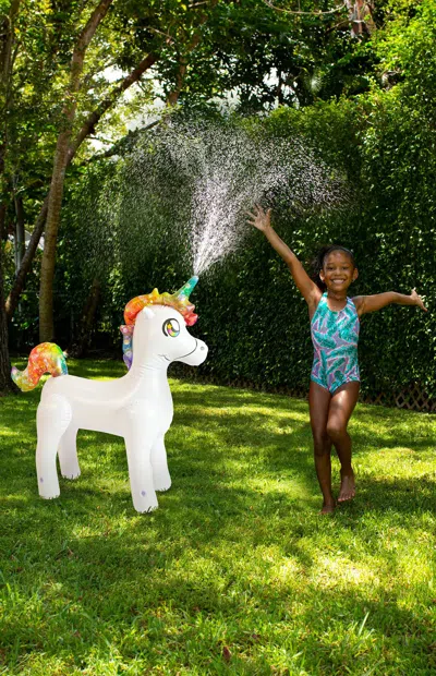Pool Candy Inflatable Unicorn Sprinkler In Multi