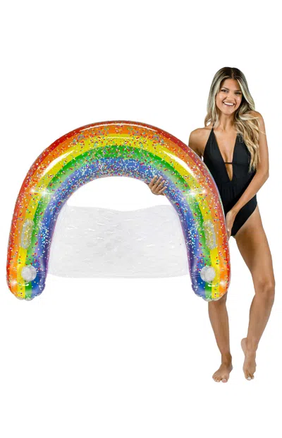 Pool Candy Large Classic Rainbow Glitter Sun Chair In Neutral