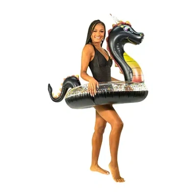 Pool Candy Poolcandy Glitter Sea Dragon - 40in Pool Tube In Black