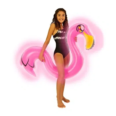Pool Candy Poolcandy Illuminated Led Flamingo Ride-on Noodle In Multi