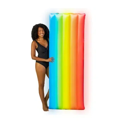 Pool Candy Poolcandy Rainbow Collection Illuminated Led Deluxe Pool Raft - 74 X 30in In Multi