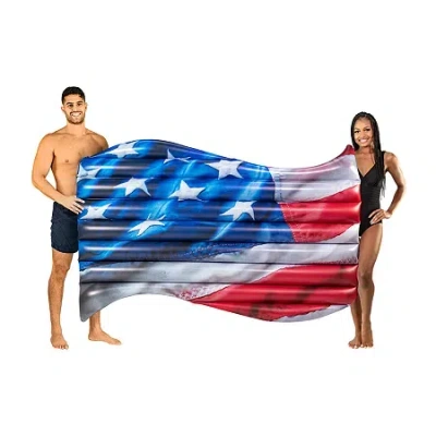 Pool Candy Poolcandy Stars & Stripes Waving Deluxe 2 Person Raft In Multi