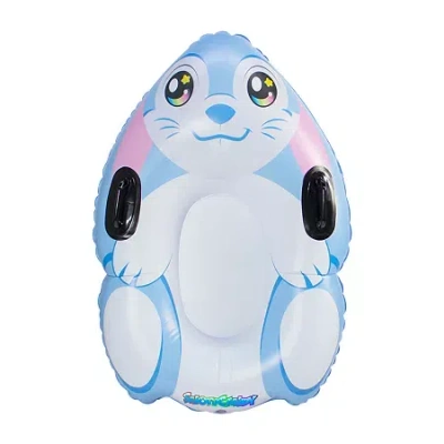 Pool Candy Snow Bunny Inflatable Kids Snow Sled In White