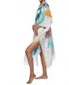 Pool To Party Blooming Paradise Kaftan In Multi In Gray