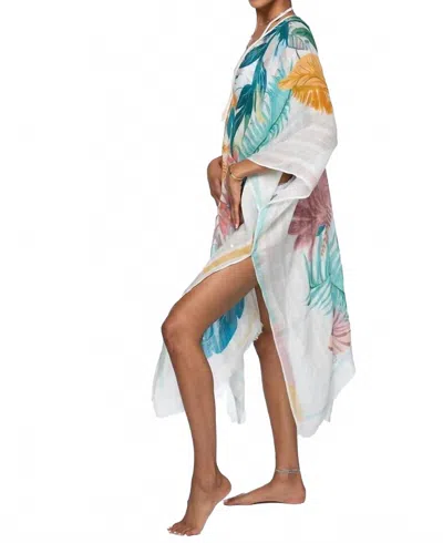 Pool To Party Blooming Paradise Kaftan In Multi In Gray
