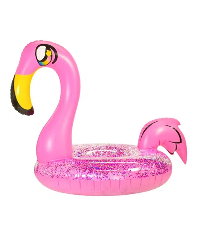 Poolcandy Glitter Flamingo 48" Jumbo Pool Tube In Pink