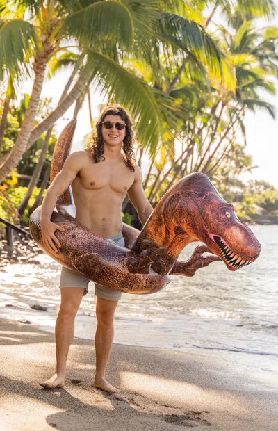 Poolcandy Inflatable 42" T-rex Pool Tube In Brown