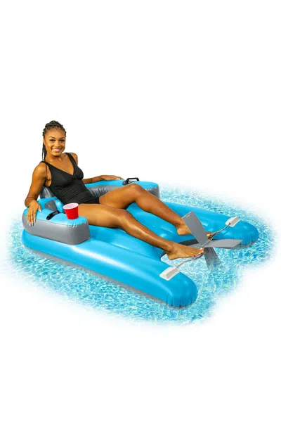 Poolcandy Pedal Runner Foot Powered Deluxe Pool Lounger In Multi