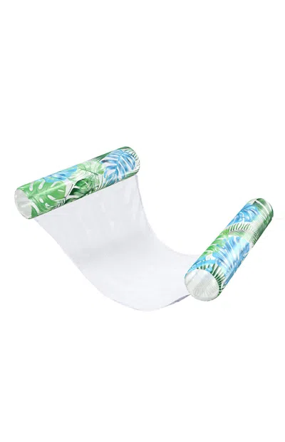 Poolcandy Resort Collection Palm Print Pool Hamock In White