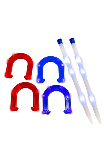 Poolcandy Yardcandy Illuminated Led Horseshoes Game Set In Multi