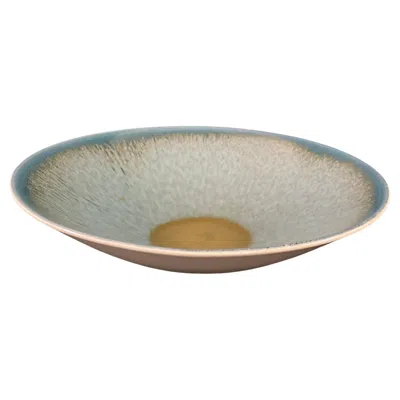 Pre-owned Poole Pottery A 1960s  Bowl With Abstract Copper Vertigris Design In Gray