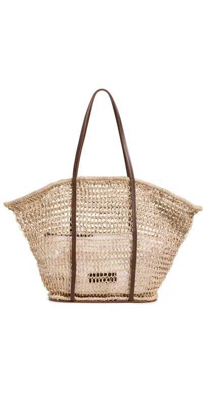 Poolside Bags The Large Comporta Tote Natural In Brown