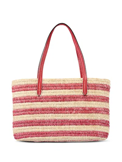 Poolside Capri Striped Tote Bag In Neutral
