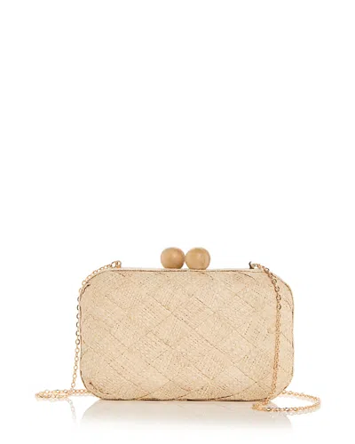 Poolside The Island Woven Clutch Bag In Natural
