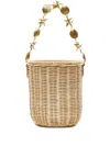 Poolside Island Shell-embellished Bucket Bag In Neutral
