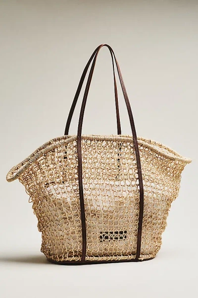 Poolside Large Comporta Tote Bag In Brown