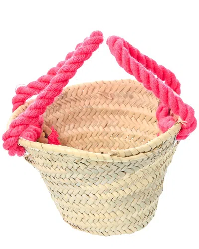 Poolside L'petite Straw Tote In Pink