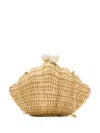 Poolside Mini Shell-shaped Clutch In Neutral