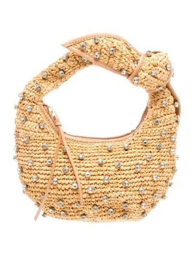 Pre-owned Poolside Raffia Shoulder Bag In Neutrals