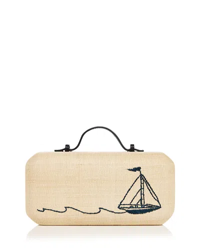 Poolside Sail Crossbody Clutch In Black