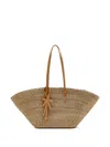 Poolside Starfish-embellished Woven Tote Bag In Neutral