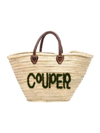 Pre-owned Poolside Straw Tote In Neutrals