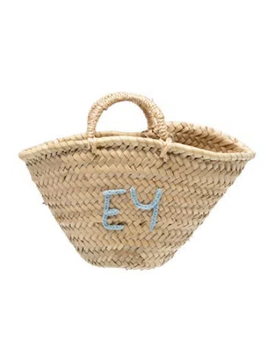 Pre-owned Poolside Straw Tote In Neutrals