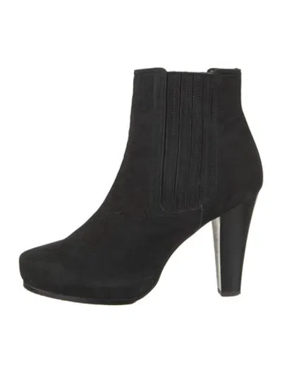 Pre-owned Poolside Suede Chelsea Boots In Black