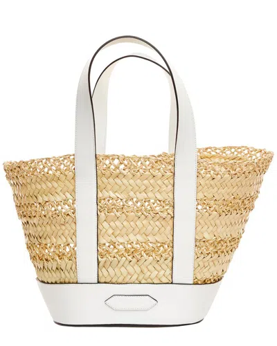 Poolside The Cannes Straw Tote In Gold