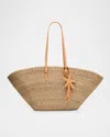 Poolside The Charm Crochet Straw Tote Bag In Natural