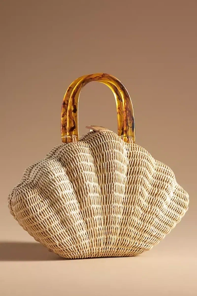 Poolside The Coquille Bag In Beige