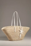 Poolside The East West Raffia Charm Tote