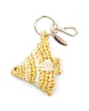 Poolside The Fish Raffia Bag Charm In Yellow
