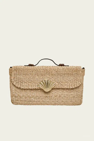Poolside The Harper Clutch In Natural
